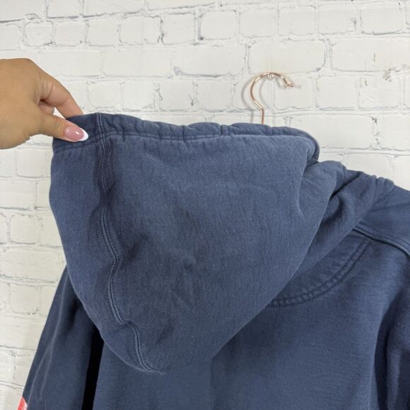 American Giant Hoodie Men Plus XXL Blue Strip Heavyweight Full Zip Sweatshirt - Picture 11 of 16